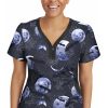 Healing Hands Clearance Women's Jessi Y-Neck Wicked Moon Print Scrub Top 2 Healing Hands Clearance Women's Jessi Y-Neck Wicked Moon Print Scrub Top -Silverts-shop 1 hh 2270 printclearancewim 650