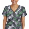 Healing Hands Clearance Women's Jessi Y-Neck Wild Strokes Print Scrub Top -Silverts-shop 1 hh 2270 printclearancewis 650