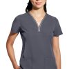 Healing Hands Women's Sonia Zip Y-Neck Scrub Top 2 Healing Hands Women's Sonia Zip Y-Neck Scrub Top -Silverts-shop 1 hh 2274 650