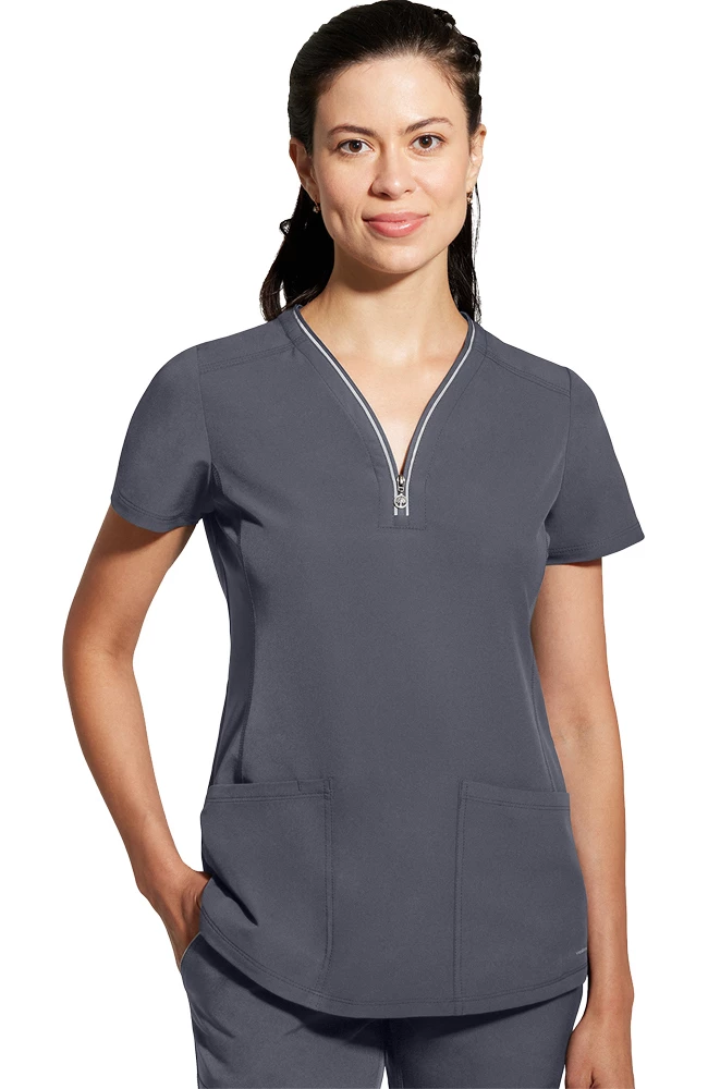 Healing Hands Women's Sonia Zip Y-Neck Scrub Top