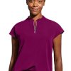 Healing Hands Women's Sandy Zip Mandarin Collar Scrub Top -Silverts-shop 1 hh 2286 650