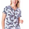 Healing Hands Clearance Women's Jean Bella Paisley Print Scrub Top -Silverts-shop 1 hh 2339 printclearancebpa 650