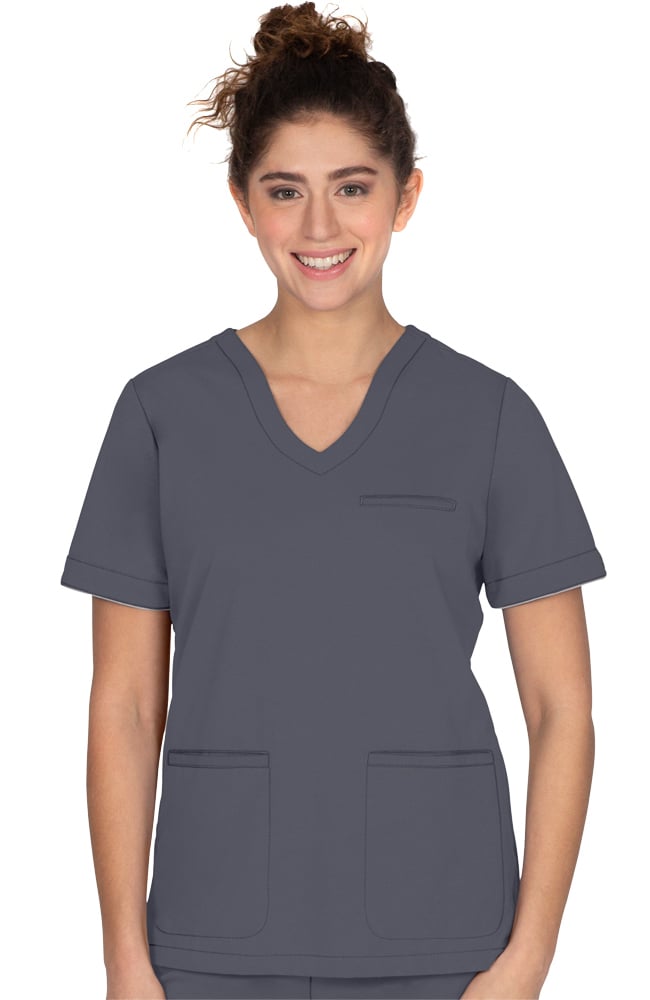 Clearance Women's Averie Solid Scrub Top Healing Hands Clearance Women's Averie Solid Scrub Top -Silverts-shop 1 hh 2402 clearance 650