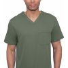 Healing Hands Men's Mason Solid Scrub Top -Silverts-shop 1 hh 2591 650
