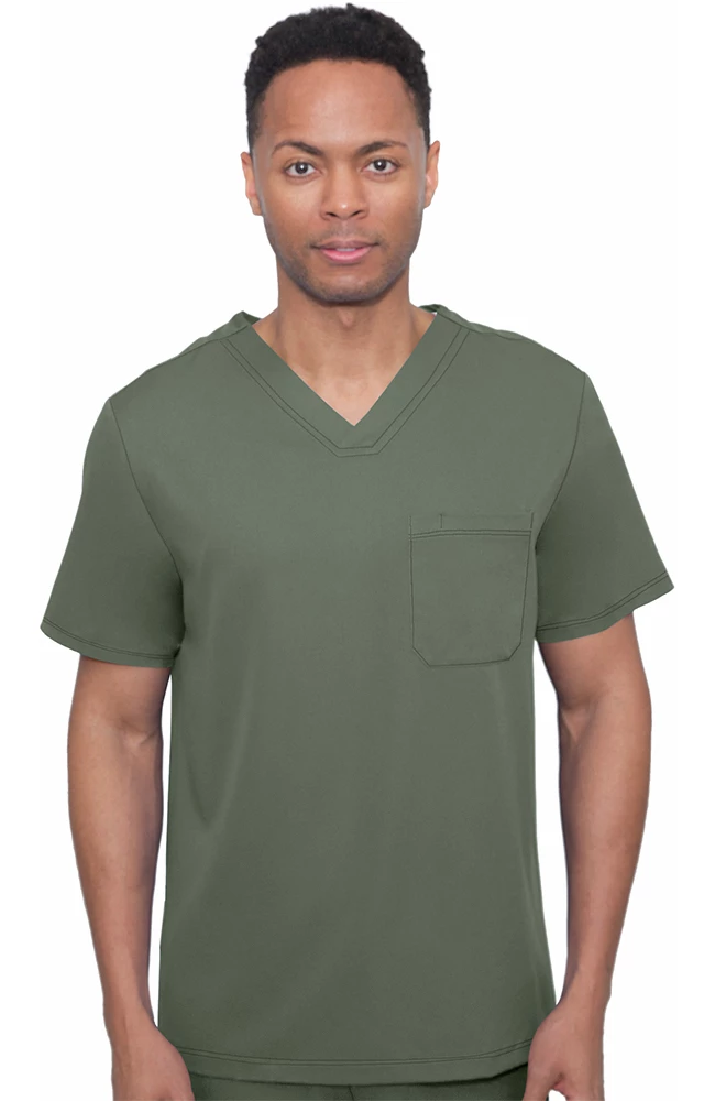 Healing Hands Men's Mason Solid Scrub Top