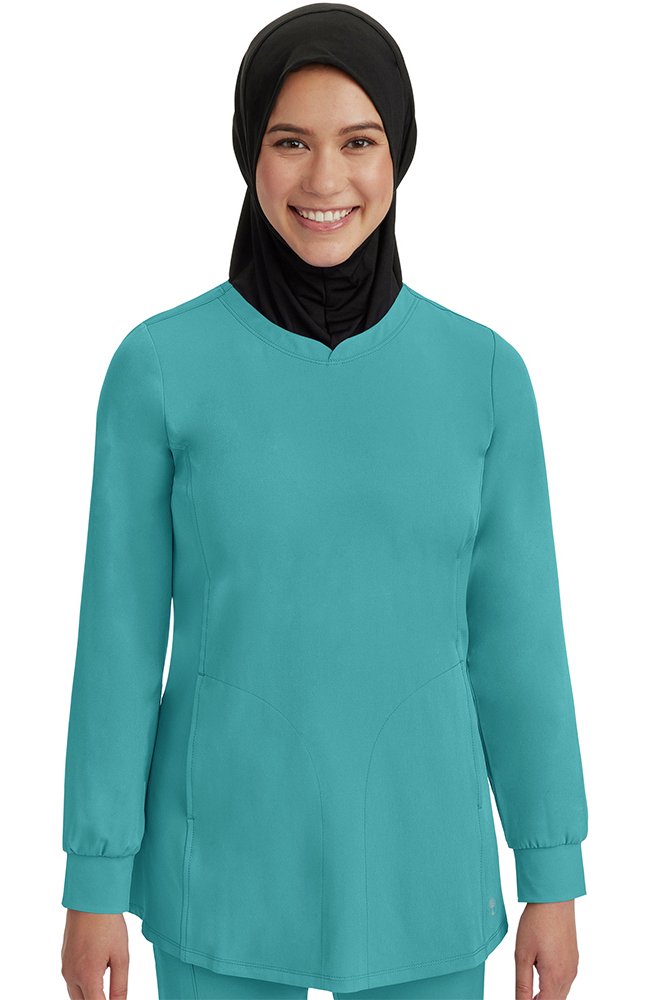 Women's Fatima Solid Scrub Top Healing Hands Women's Fatima Solid Scrub Top -Silverts-shop 1 hh 4001 650