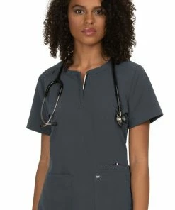 Koi Women's Back In Action Solid Scrub Top