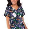 Koi Clearance Women's Eve Summer Camp Print Scrub Top -Silverts-shop 1 ko 1017tk printclearancesmc 650