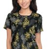 Koi Clearance Women's Lola Baby's Breath Print Scrub Top -Silverts-shop 1 ko 1027pr printclearancebbl 650
