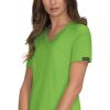 Koi Women's Eco Mock Wrap Solid Scrub Top -Silverts-shop 1 ko 1032 650