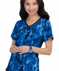 Koi Clearance Women's Raquel Mock Wrap Camo Visions Print Scrub Top