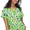Koi Clearance Women's Thea Love Bugs Print Scrub Top 2 Koi Clearance Women's Thea Love Bugs Print Scrub Top -Silverts-shop 1 ko 1052pr printclearancelos 650