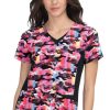 Koi Clearance Women's Nadi V-Neck Colorful Camo Print Scrub Top 1 Koi Clearance Women's Nadi V-Neck Colorful Camo Print Scrub Top -Silverts-shop 1 ko 1057pr printclearanceccm 650