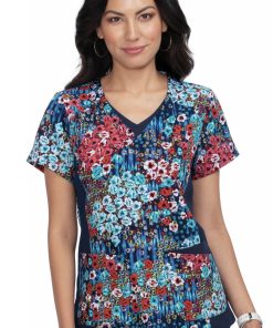 Koi Clearance Women's Nadi Daisy Print Scrub Top