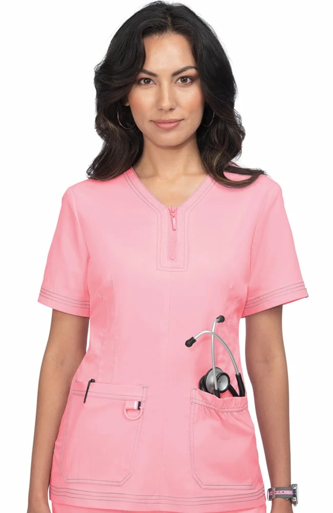 Koi Women's Regan Y-Neck Scrub Top