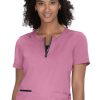 Koi Women's Performance Zipper Neck Scrub Top -Silverts-shop 1 ko 1086 650