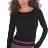 Koi Women's Divine Seamless Solid Long Sleeve T-Shirt -Silverts-shop 1 ko 315 650