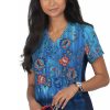 Koi Clearance Women's Reform Jacobean Ombre Print Scrub Top -Silverts-shop 1 ko 370plm printclearancejbo 650
