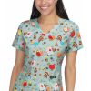 Koi Clearance Women's Leslie Chicks With Glasses Print Scrub Top -Silverts-shop 1 ko 384pr printclearancecwg 650