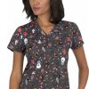 Koi Clearance Women's Leslie Pet Buddies Print Scrub Top 2 Koi Clearance Women's Leslie Pet Buddies Print Scrub Top -Silverts-shop 1 ko 384pr printclearancemow 650