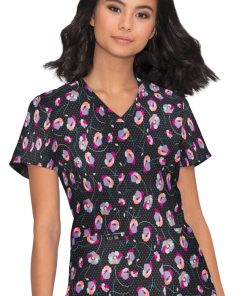 Koi Clearance Women's Leslie Poppies Print Scrub Top