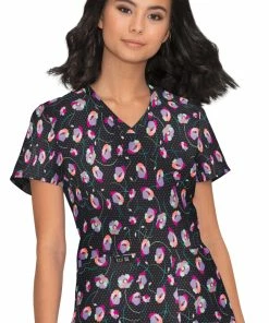 Koi Clearance Women's Leslie Poppies Print Scrub Top