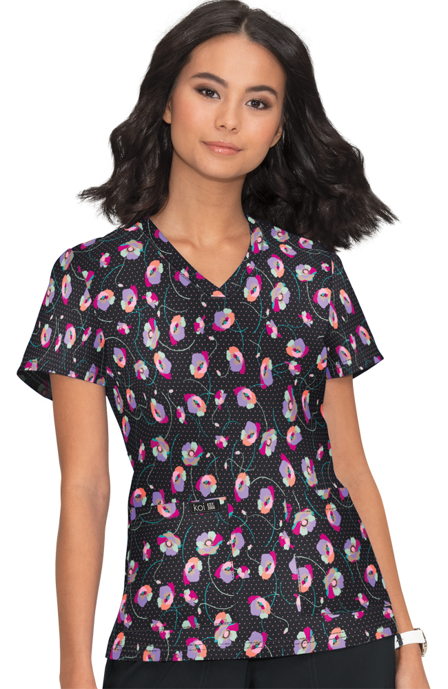 Clearance Women's Leslie Poppies Print Scrub Top Koi Clearance Women's Leslie Poppies Print Scrub Top -Silverts-shop 1 ko 384pr printclearanceppp 650