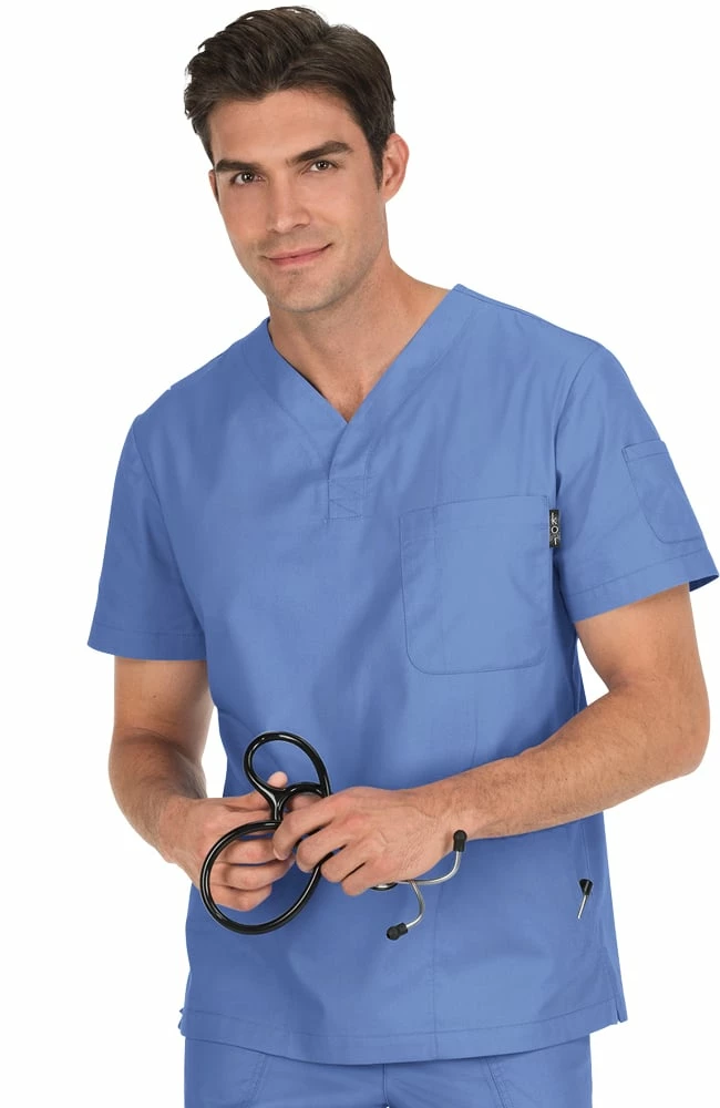 Koi Clearance Men's Jason 3Pkt Solid Scrub Top