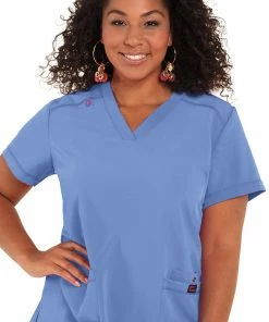 Koi Women's Freesia Solid Scrub Top