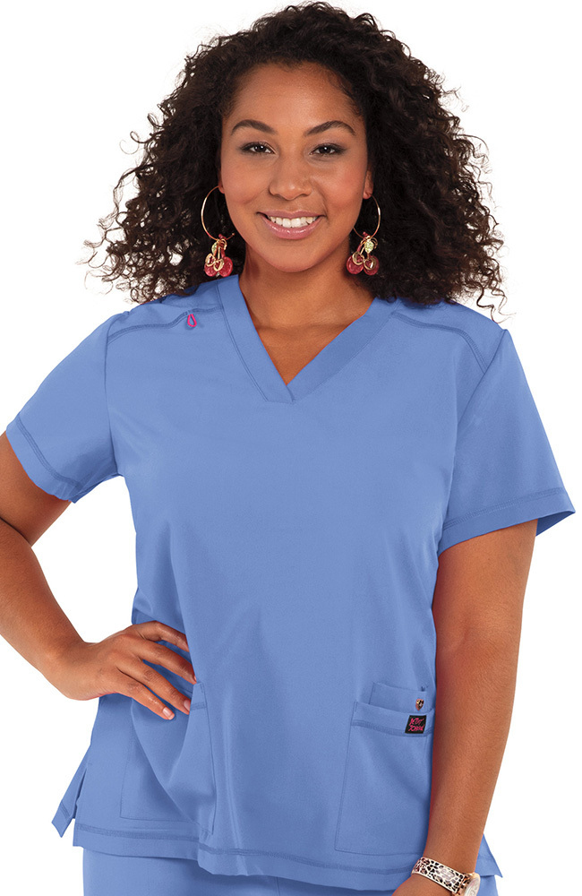 Women's Freesia Solid Scrub Top Koi Women's Freesia Solid Scrub Top -Silverts-shop 1 ko b101 650