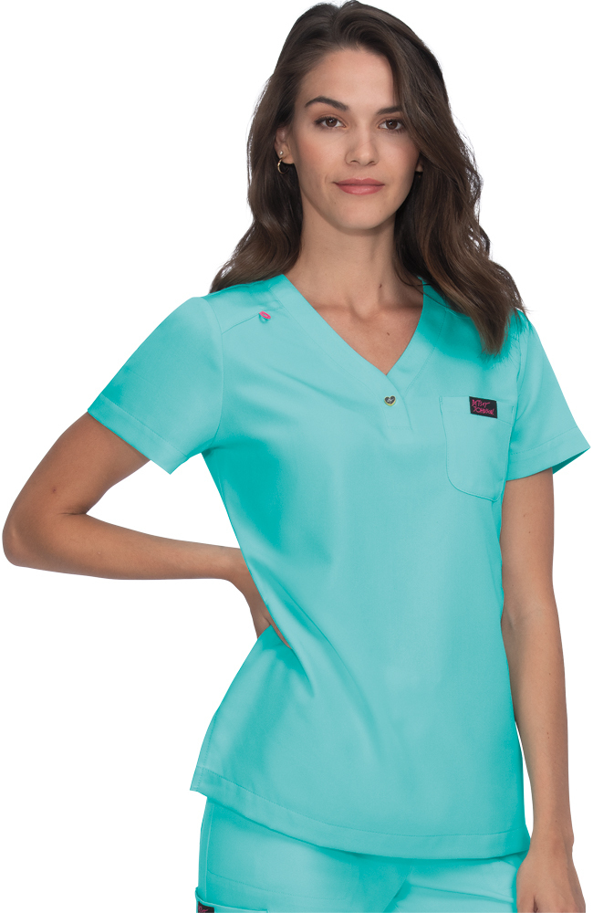 Women's Rosemary Solid Scrub Top Koi Women's Rosemary Solid Scrub Top -Silverts-shop 1 ko b122 650