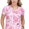 Koi Clearance Women's Leslie Dreamscape Pink Print Scrub Top -Silverts-shop 1 ko d384pr printclearancedsp 650