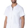 Landau Men's Collared Zip Front Solid Scrub Top -Silverts-shop 1 ln 4263prvwwp 650