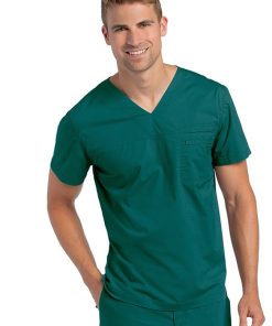 Landau Clearance Men's V-Neck Solid Scrub Top