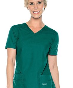 Landau Urbane Essentials Women's Tailored Solid Scrub Top