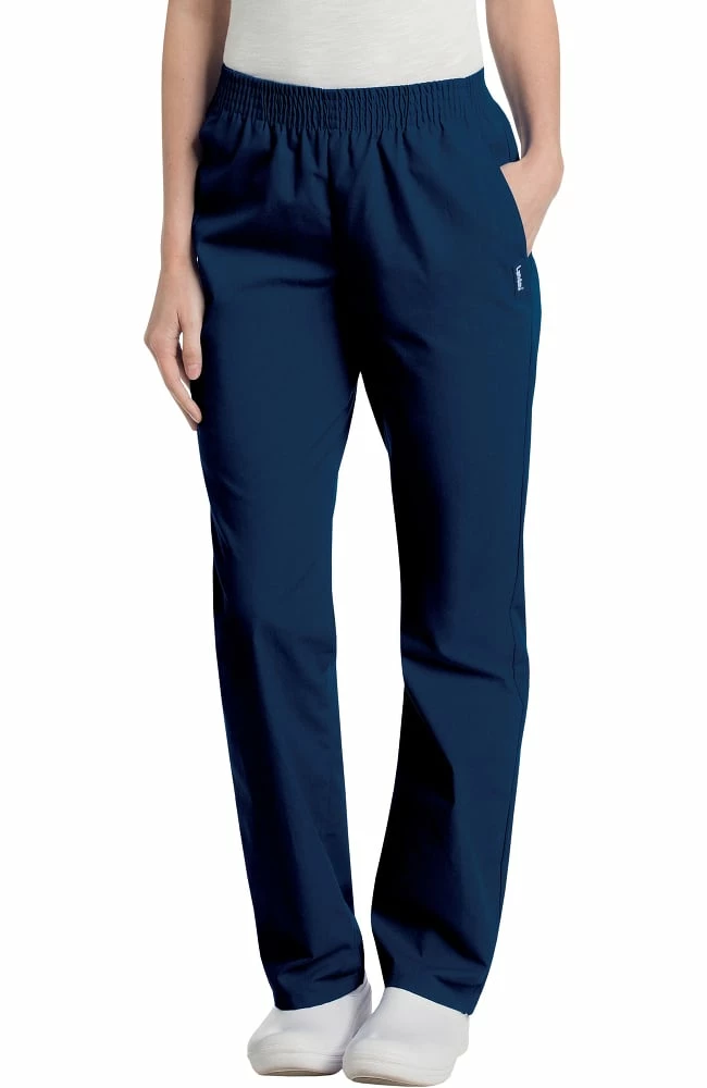 Landau Clearance Women's Eased Classic Fit With Elastic Waist Scrub Pants