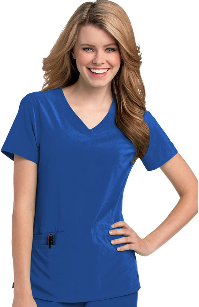 Clearance Women's Motivate V-Neck Solid Scrub Top with Tonal Stitching Urbane Clearance Women's Motivate V-Neck Solid Scrub Top With Tonal Stitching -Silverts-shop 1 ln 9015 clearance 650