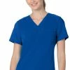 Urbane Women's Tailored V-Neck Solid Scrub Top