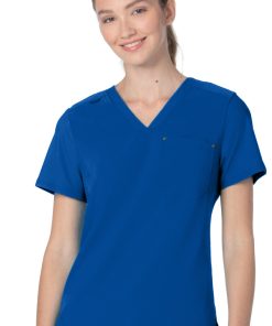 Urbane Women's Tailored V-Neck Solid Scrub Top