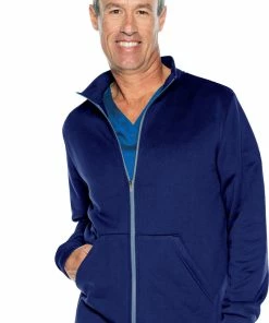 Urbane Men's Fleece Solid Scrub Jacket