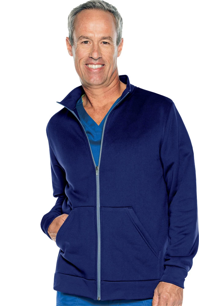Urbane Men's Fleece Solid Scrub Jacket