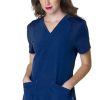 Smitten Clearance Women's Miracle Solid Scrub Top -Silverts-shop 1 ln s101005clearance 650
