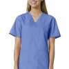 Maevn Uniforms Women's V-Neck Solid Scrub Top -Silverts-shop 1 mv 1016 650
