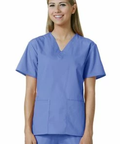Maevn Uniforms Women's V-Neck Solid Scrub Top