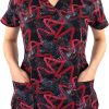 Maevn Uniforms Women's Abstract Wavy Print Scrub Top 1 Maevn Uniforms Women's Abstract Wavy Print Scrub Top -Silverts-shop 1 mv 1767 printawv 650