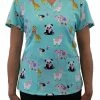 Maevn Uniforms Women's Bubblicious Print Scrub Top