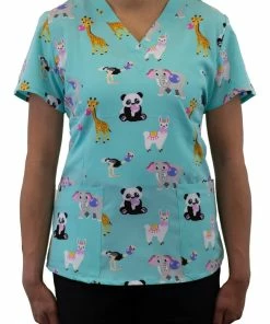 Maevn Uniforms Women's Bubblicious Print Scrub Top