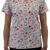 Maevn Uniforms Women's Gnome Matter What Print Scrub Top -Silverts-shop 1 mv 1767 printgmw 650