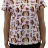 Maevn Uniforms Women's Hedgehog Honey Print Scrub Top 2 Maevn Uniforms Women's Hedgehog Honey Print Scrub Top -Silverts-shop 1 mv 1767 printhhn 650