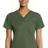 EON Women's Sporty V-Neck Solid Scrub Top 2 EON Women's Sporty V-Neck Solid Scrub Top -Silverts-shop 1 mv 1778 650